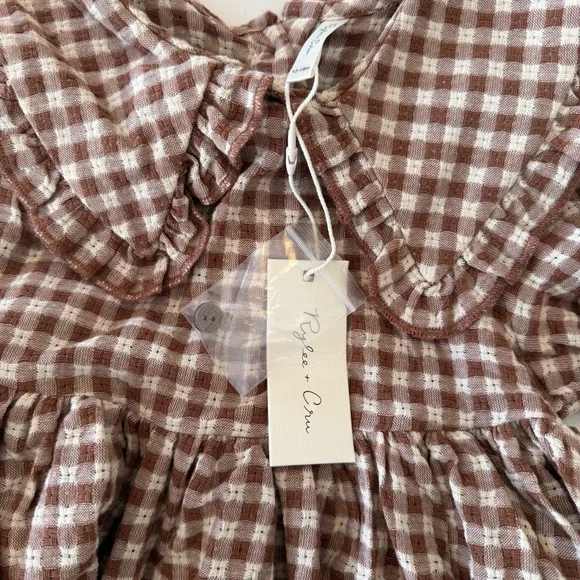 Brown Gingham Camille Dress - Picture 3 of 4